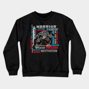 Motiviational Workout Shirt with Gym Phrases - Fitness - Bodybuilding Weight Lifter Crewneck Sweatshirt